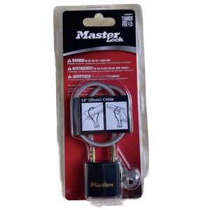 Masterlock 99DSPT 14" Steel Cable Lock and Key